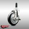 Service Caster 5 Inch 316SS Black Polyurethane Swivel 7/8 Inch Expanding Stem Caster Brake SCC-SS316EX20S514-PPUB-BLK-TLB-78 - alternate 4